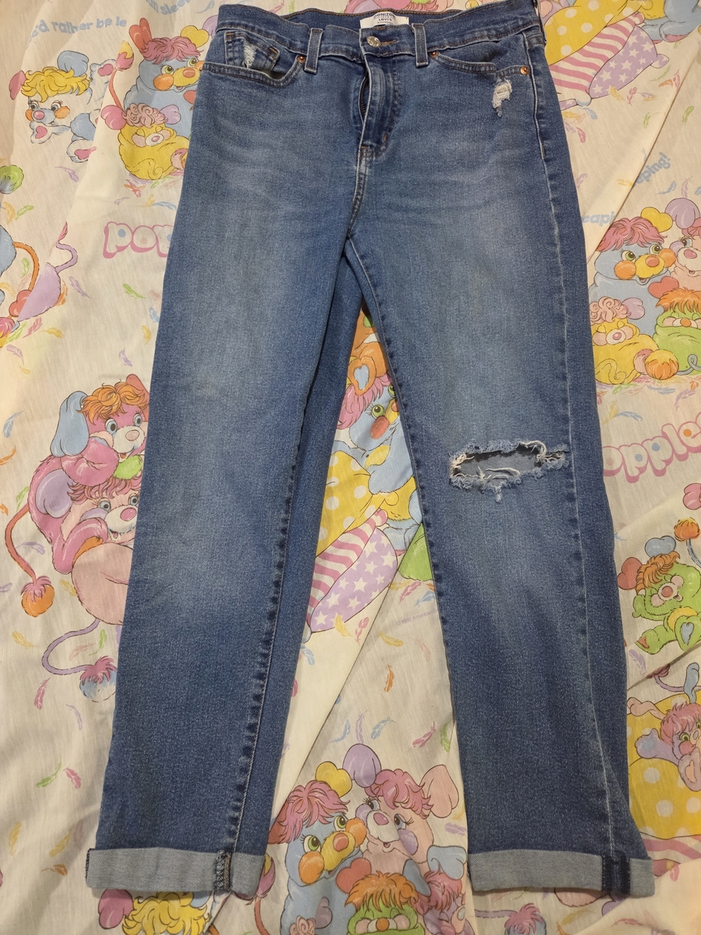 Denizen from Levi's Distressed Blue Boyfriend Jeans